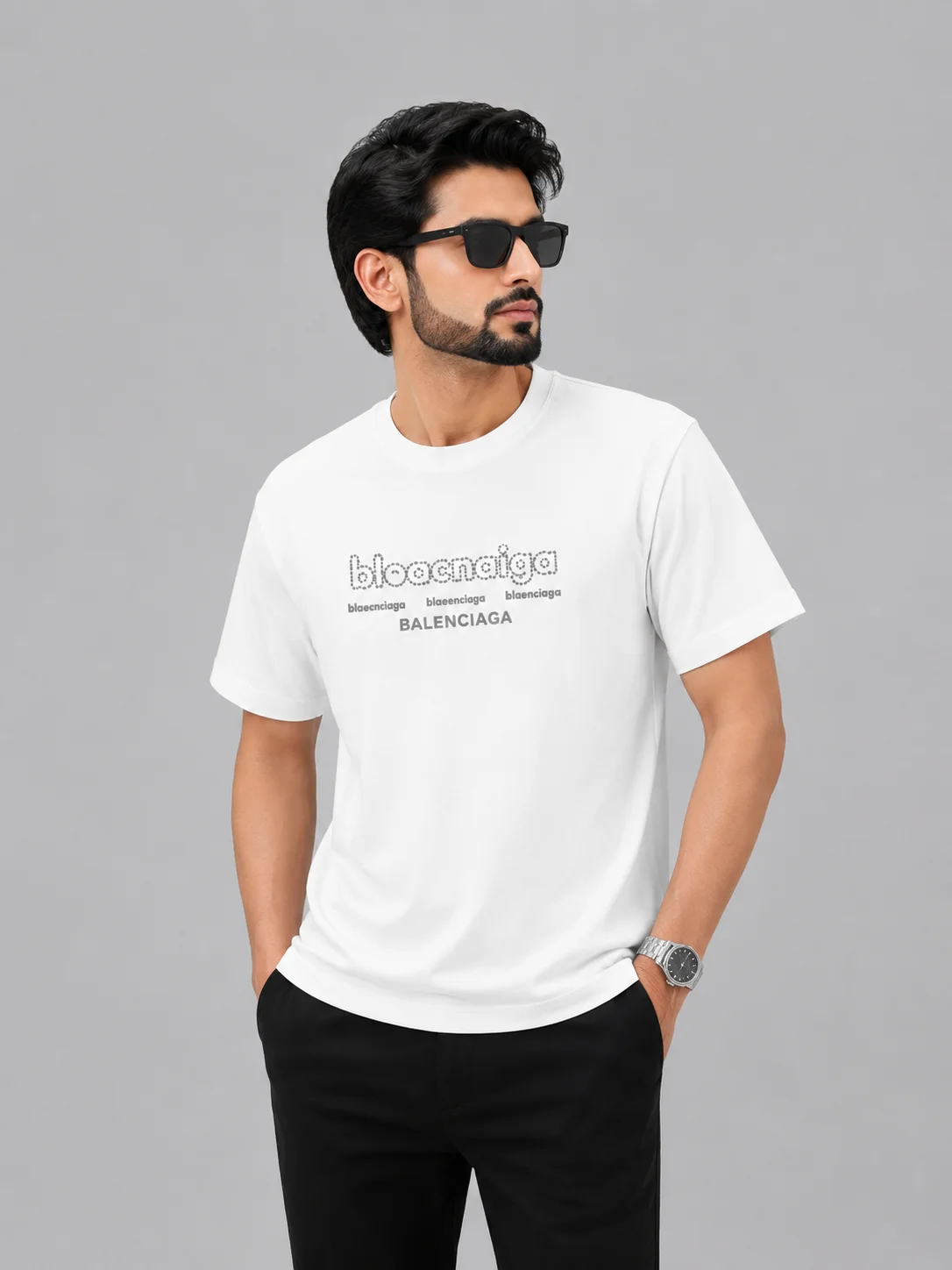 Urban Letter Print Semi Drop Shoulder T-Shirt